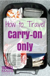 Carry-on solo è un ottimo modo per viaggiare. Può risparmiare denaro, avrai meno cose da portare in giro e nessuna preoccupazione per i bagagli persi. Ecco come farlo! # imballaggio # traveltips # carryon