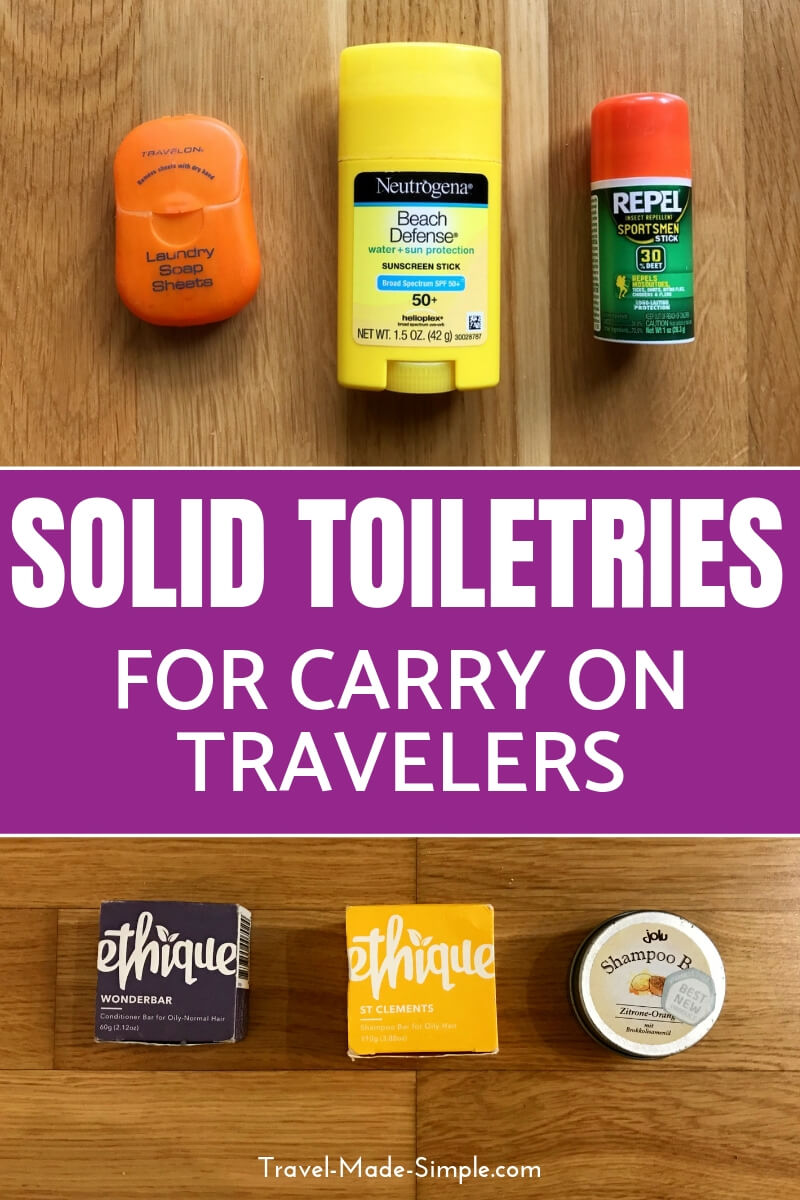 Solid Toiletries for Travel NonLiquid Options to Pack in CarryOn