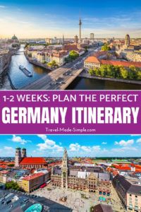 When planning your Germany itinerary, pick a few of the highlights and don't rush. Take in Germany's scenery, food, culture and history one piece at a time. Here are some ideas for how to spend 1 or 2 weeks in Germany. #germany #germanyitinerary #germanytravelplanning #travelplanning #berlin #hamburg #munich